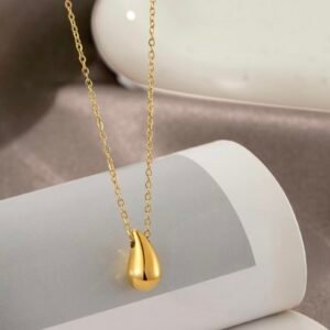 Gold Drop Pendant Necklace