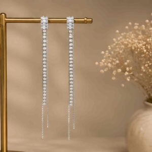 Crystal Veil Diamond Earrings