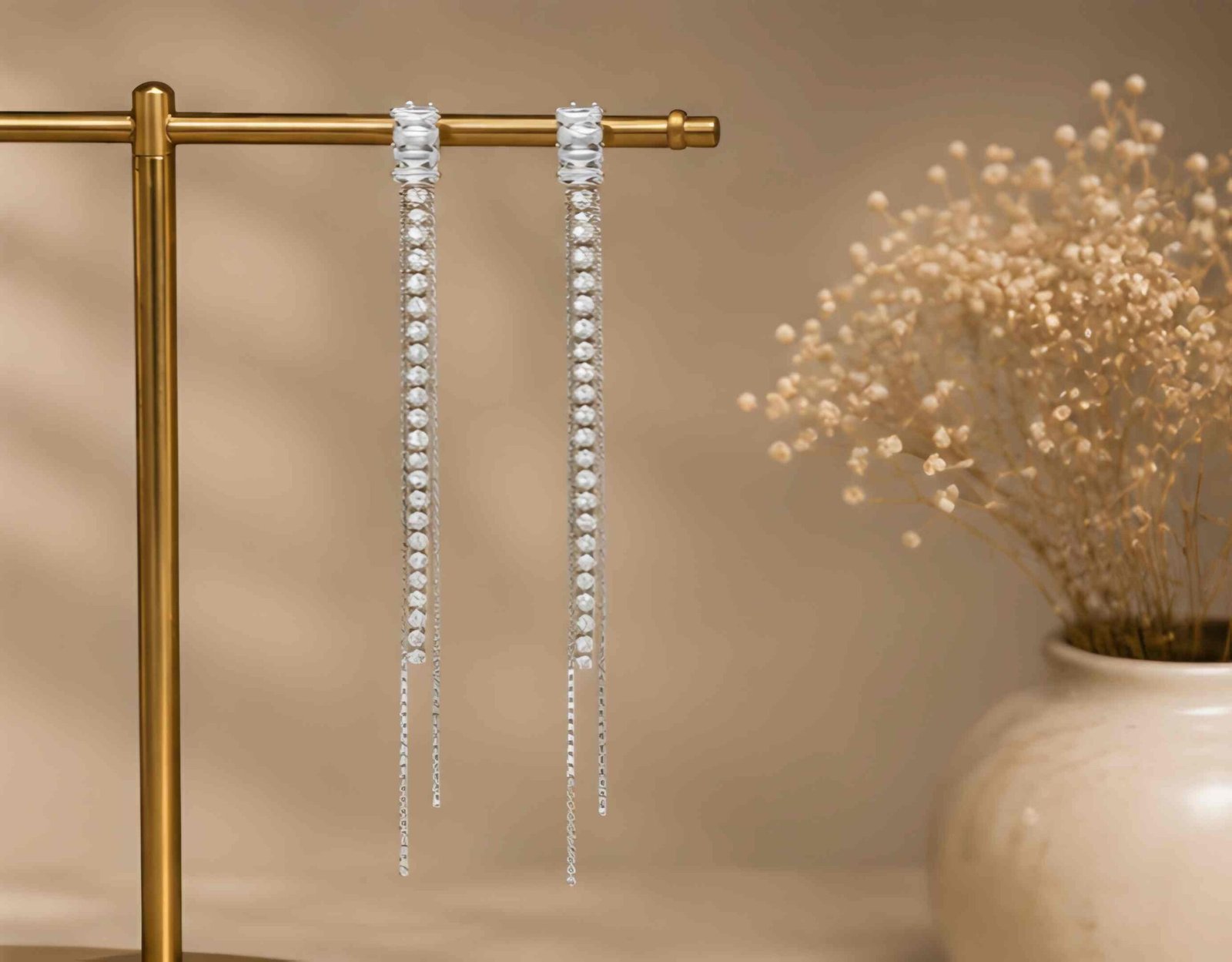 Crystal Veil Diamond Earrings